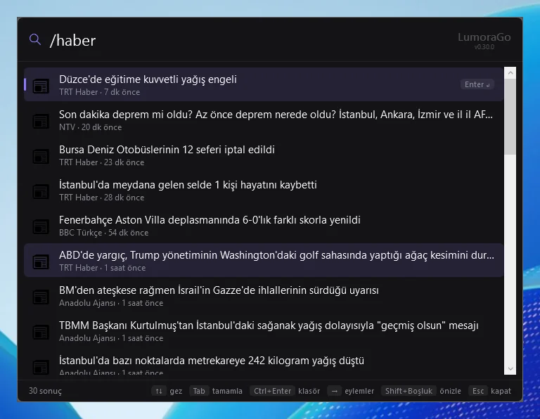 /haber: seçilen sitelerden son başlıklar